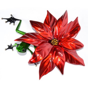 Poinsettia Bronze Frog