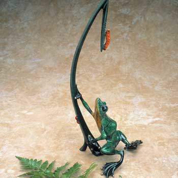 Dinner for Two Bronze Frog