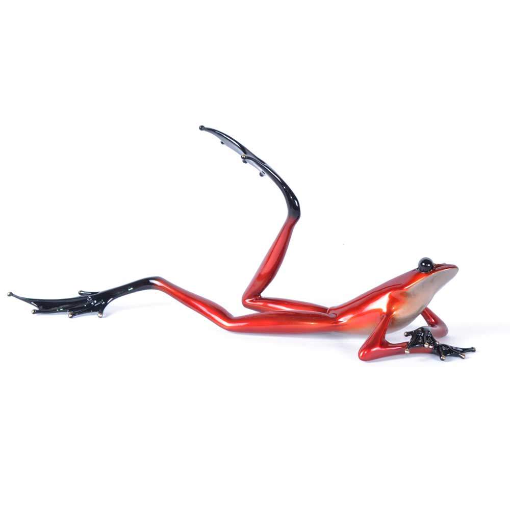 Lady in Red Bronze Frog