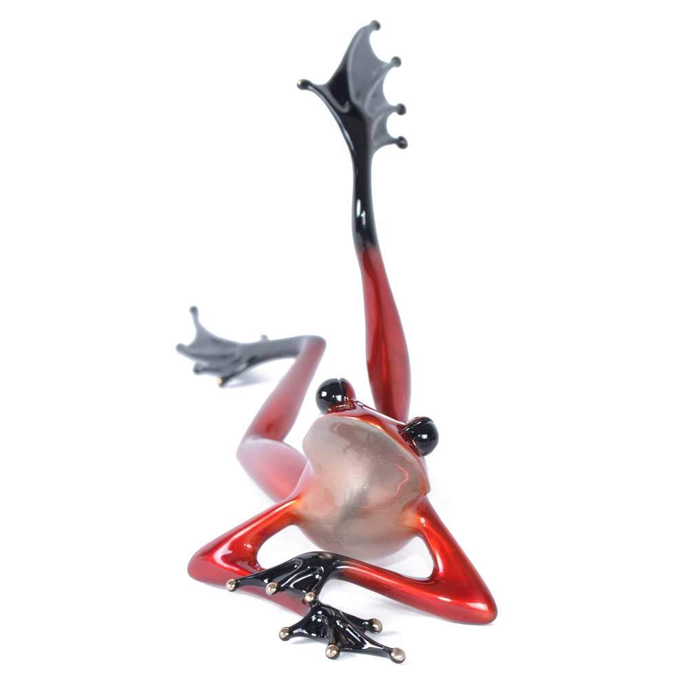 Lady in Red Bronze Frog