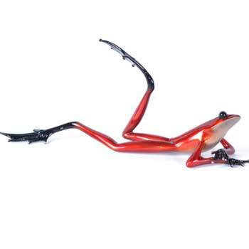 Lady in Red Bronze Frog