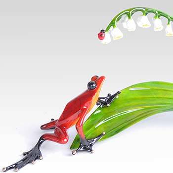Lily of the Valley Bronze Frog
