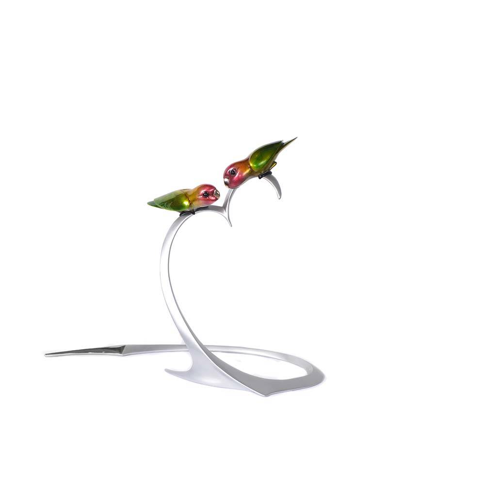 Love Birds Bronze Frog