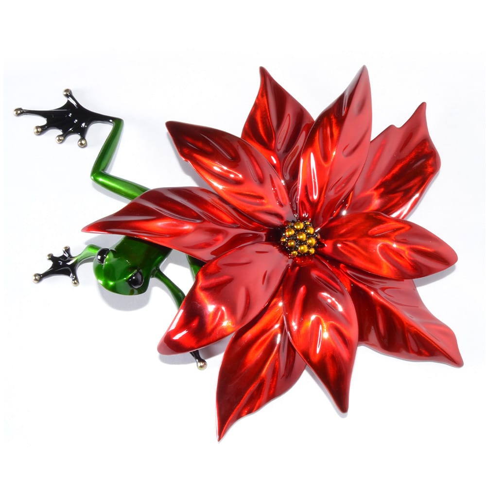 Poinsettia Bronze Frog