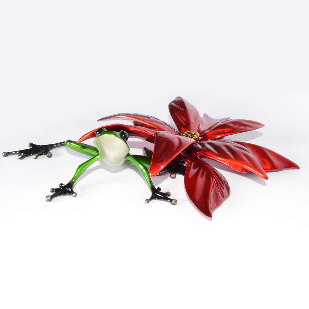 Poinsettia Bronze Frog