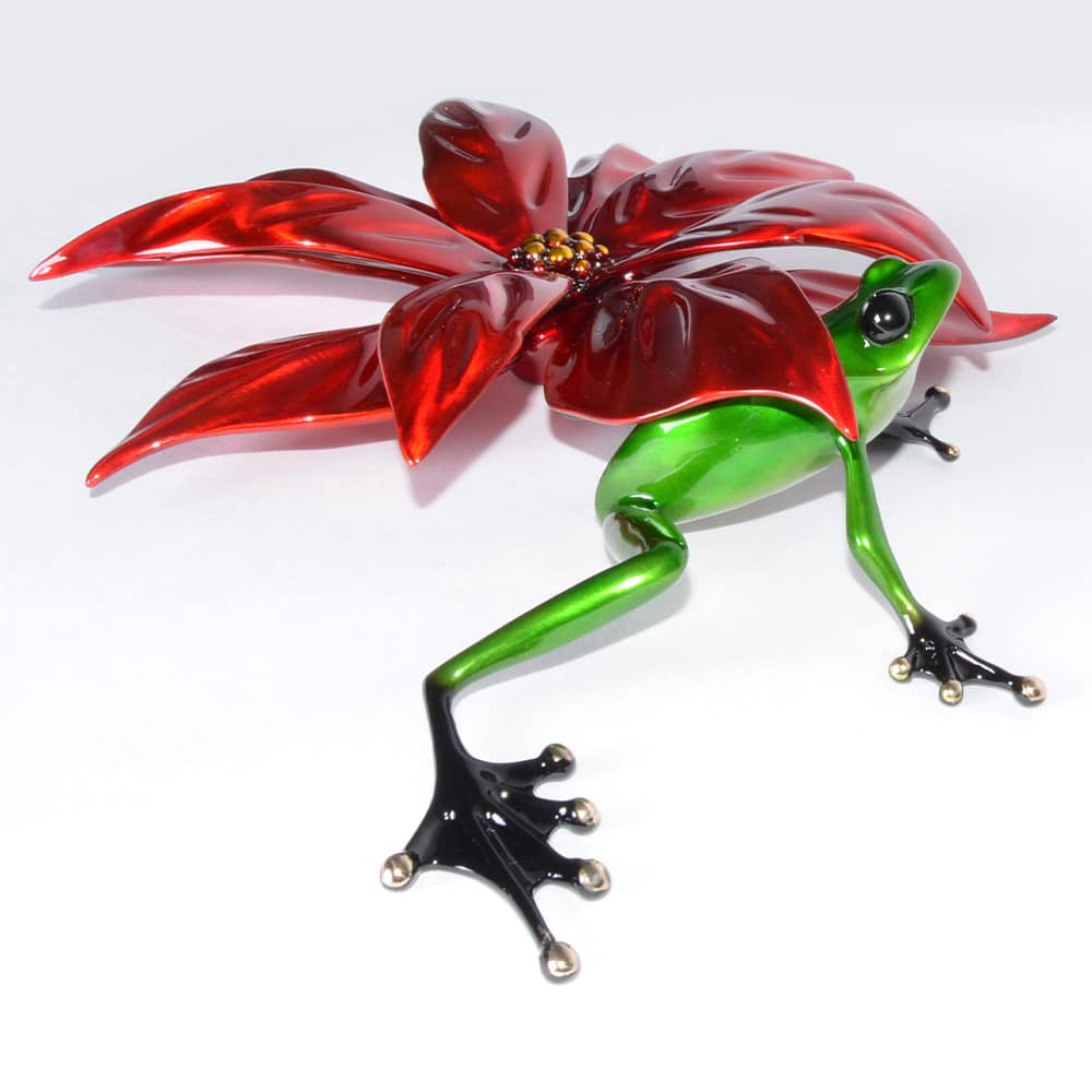 Poinsettia Bronze Frog