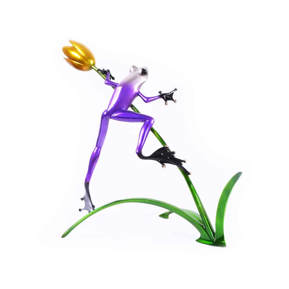Belle Fleur Bronze Frog