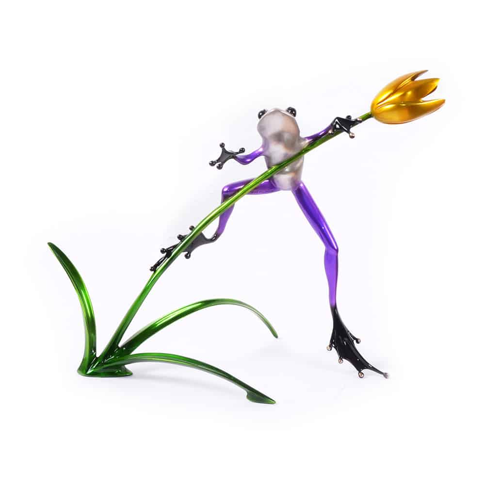 Belle Fleur Bronze Frog