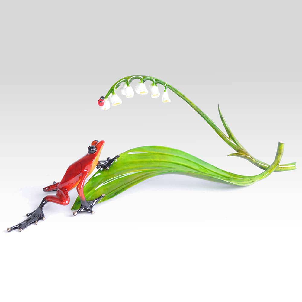 Lily of the Valley Bronze Frog