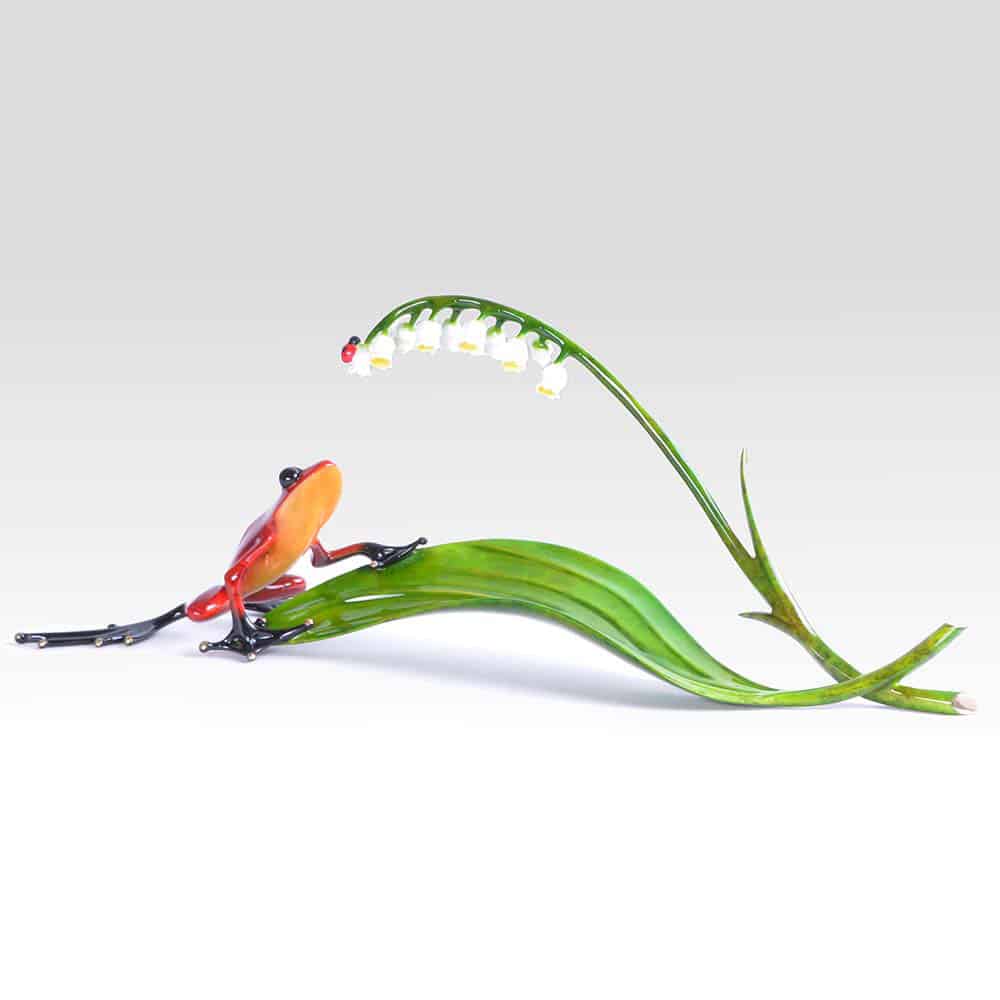 Lily of the Valley Bronze Frog